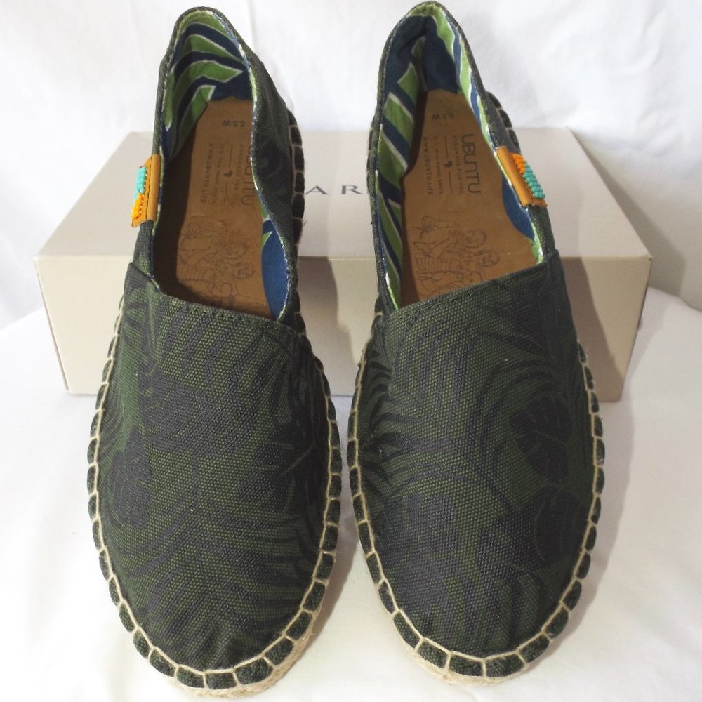 Ubuntu Canvas Slip Ons, Handmade Size 8.5, NWOB!